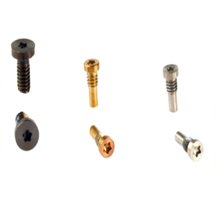 OEM m1.6 zlatá nízká plochá hlava t5 t6 torx brýle malý šroub
