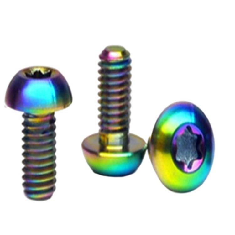 M3 M4 M5 M6 M8 M10 GR2 GR5 torx hlava Titanové šrouby na kolo