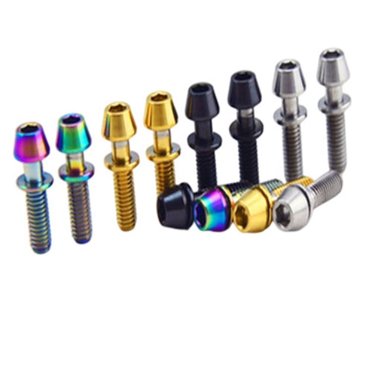 M5x16mm Titanium Allex šestihranný šroub s kuželovou hlavou s podložkou