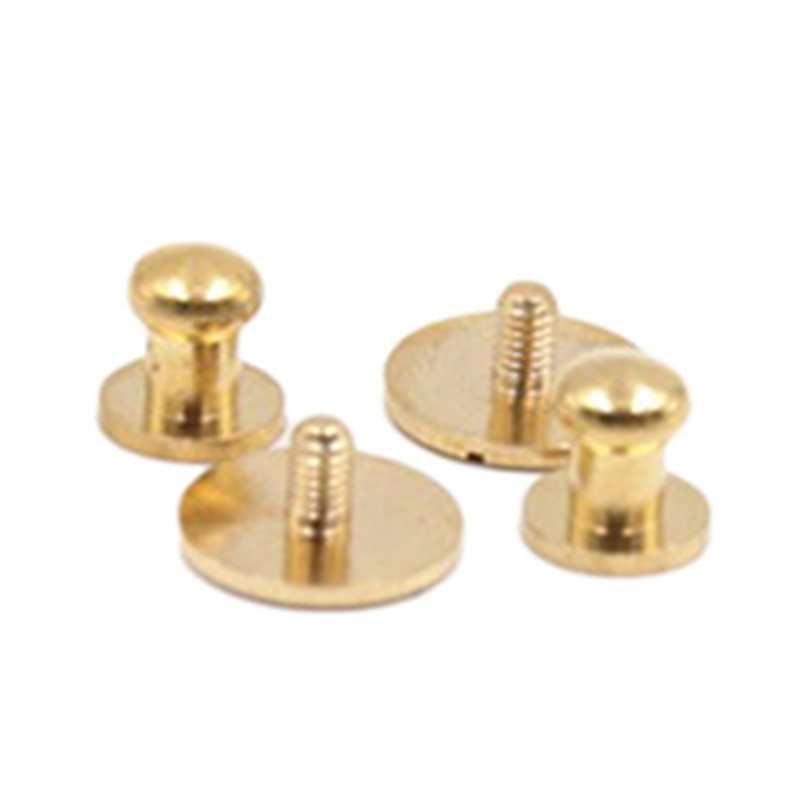 Nový design Masivní mosaz Sam Brown Button Stud Na kůži