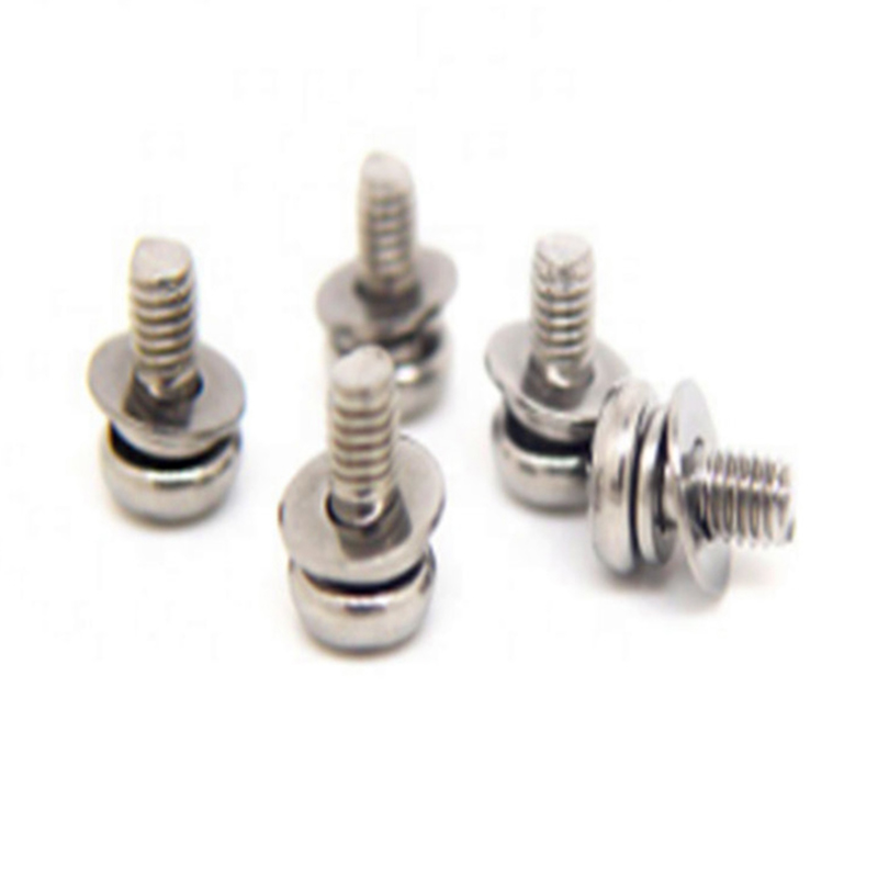 M3x6mm pasivační pánvová hlava, křížová dělená hladká podložka, stavěcí šroub M3x6mm pasivační pánvová hlava, křížová dělená hladká podložka, stavěcí šroub