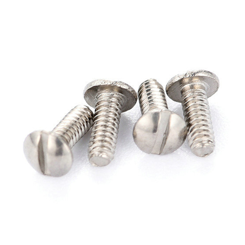Nerezový mikrošroub s kulatou hlavou s drážkou